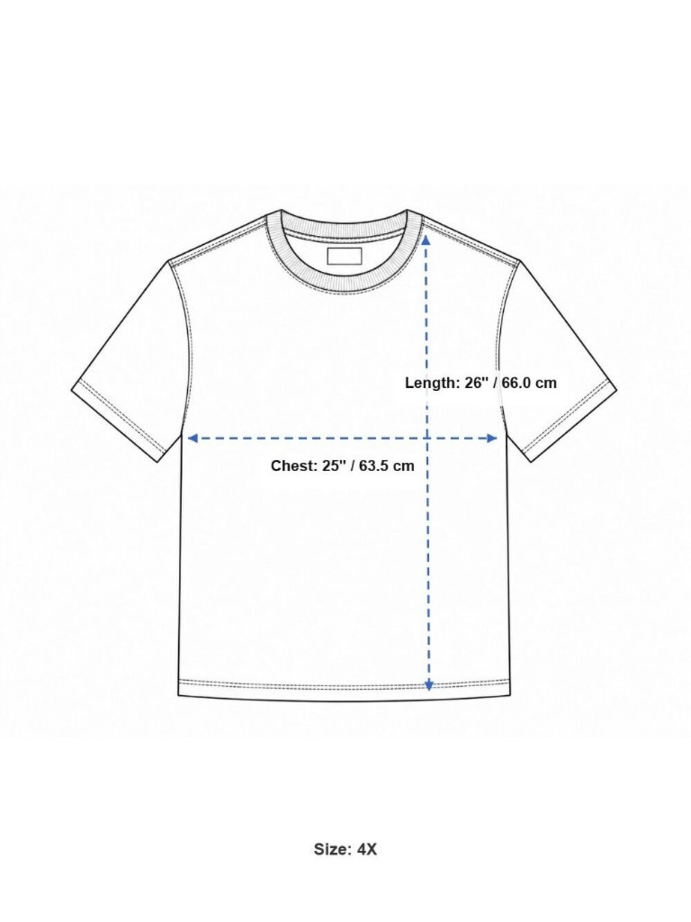 Blue Women’s Plus Top With White Dandelion Graphic Buttons 4X Cotton Relaxed - Picture 3 of 3